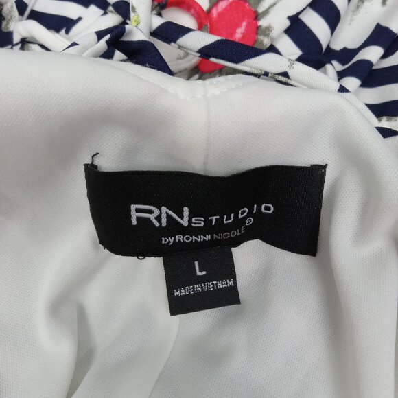 RN Studio by Ronni Nicole Floral Striped Tank Dress Size Large - Picture 6 of 7